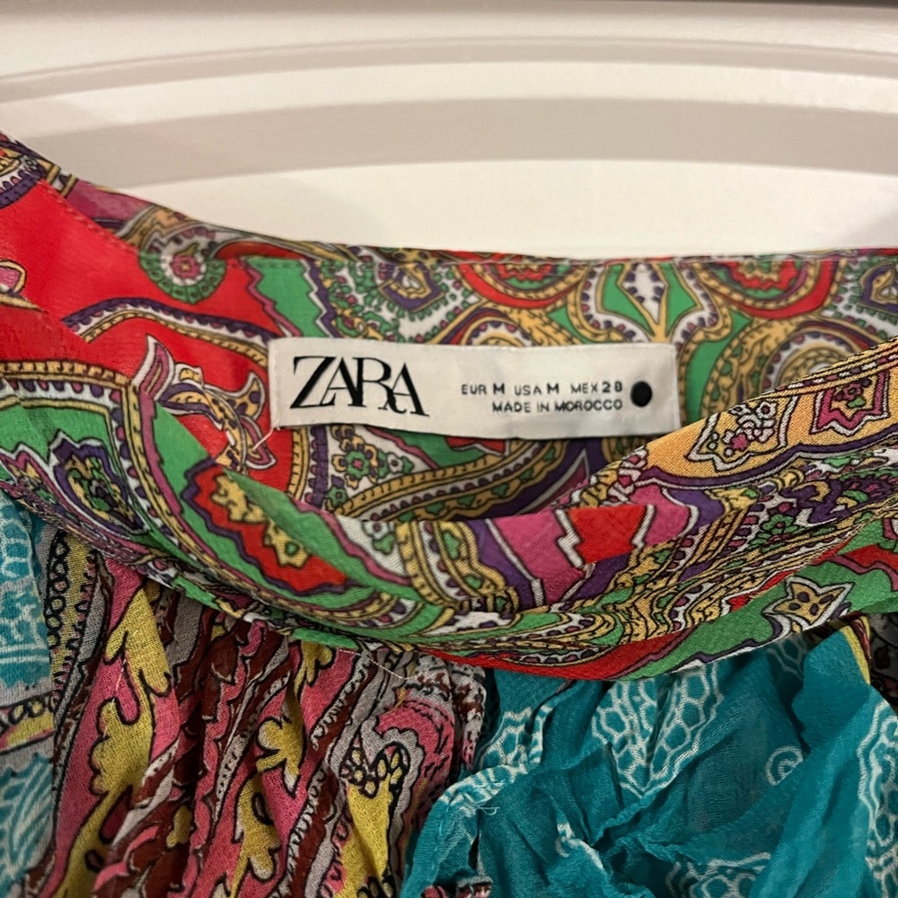 Zara Colorful Ruffled Mini Skirt - Picture 2 of 5
